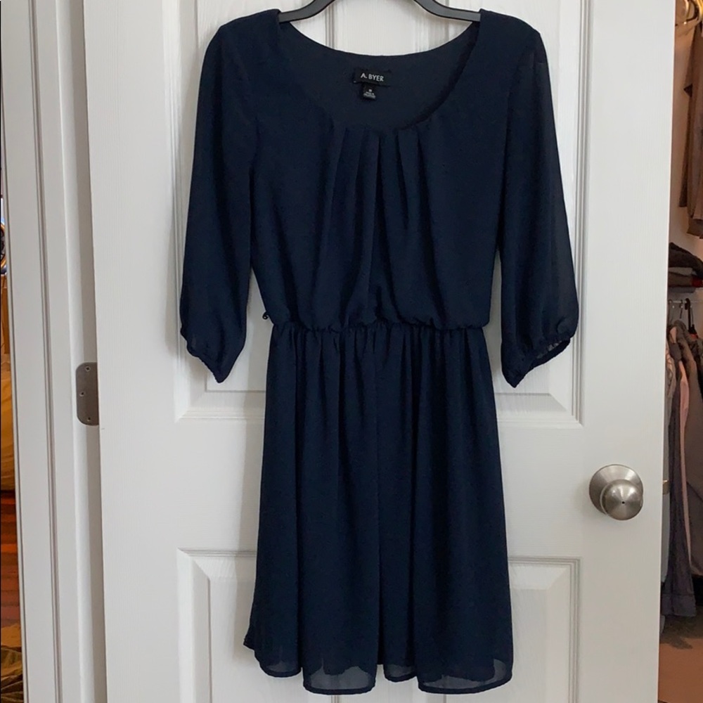 A. Byer Navy Dress
